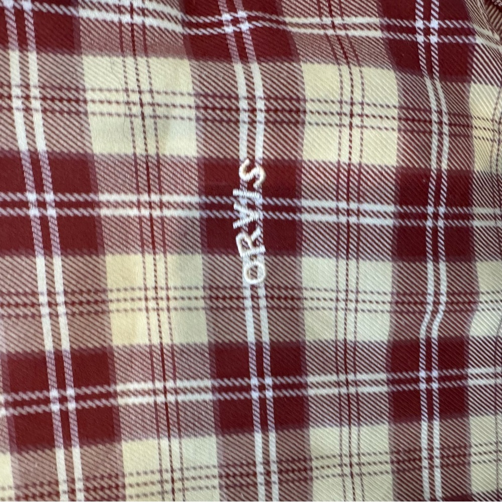 Orvis Red and Cream Plaid Shirt 16 neck‎ - Picture 4 of 5